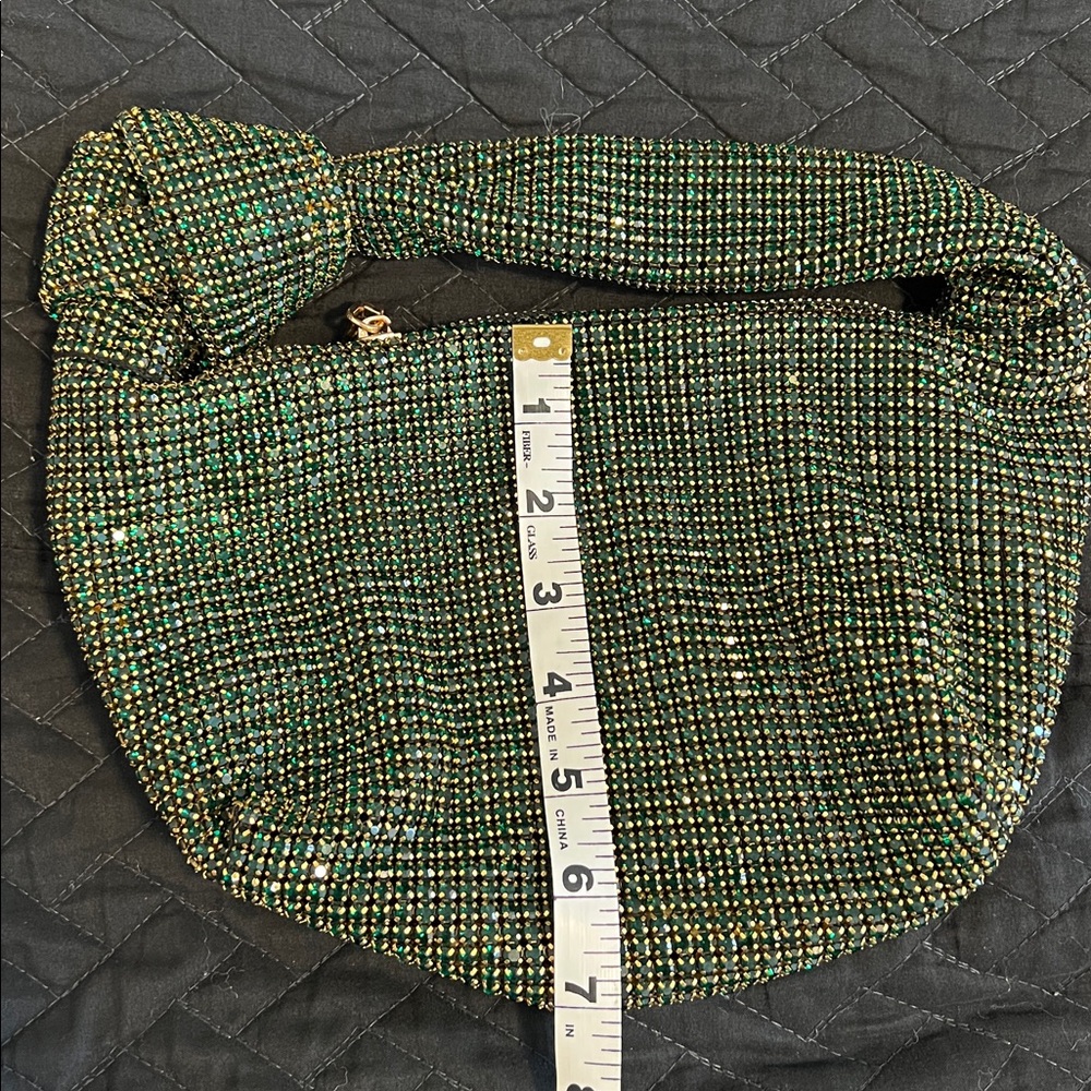 Green Rhinestone Handbag - Picture 4 of 5